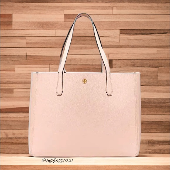 Tory Burch Blake Leather Tote Bag in Shell Pink BRAND NEW W/TAGS - Picture 2 of 6